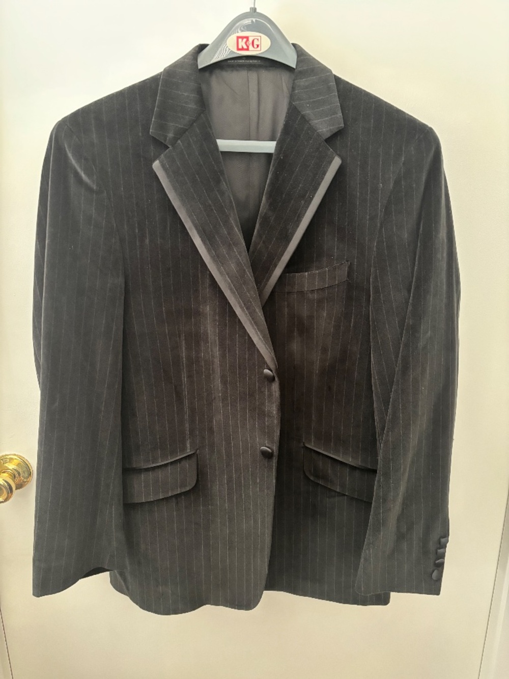 Joseph Abboud Men’s Black Tie size 30R Black Velvet Jacket - Picture 3 of 12